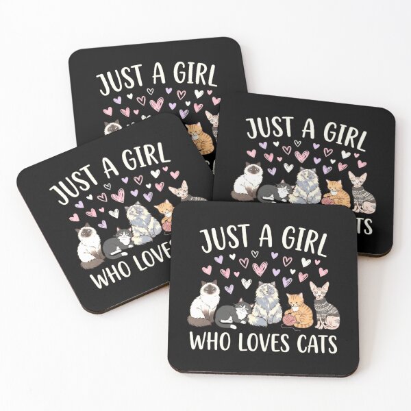 Item preview, Just a Girl Who Loves Cats Cute Cat Lover Gift for Women designed and sold by MiALopezArt.