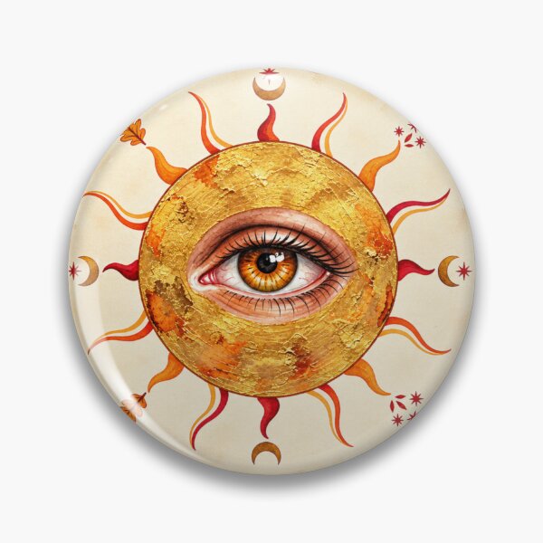 Item preview, Mystical Eye Sun – Golden Celestial Eye, Sacred Geometry Inspired Occult Vintage Astrology Art designed and sold by MrDev.