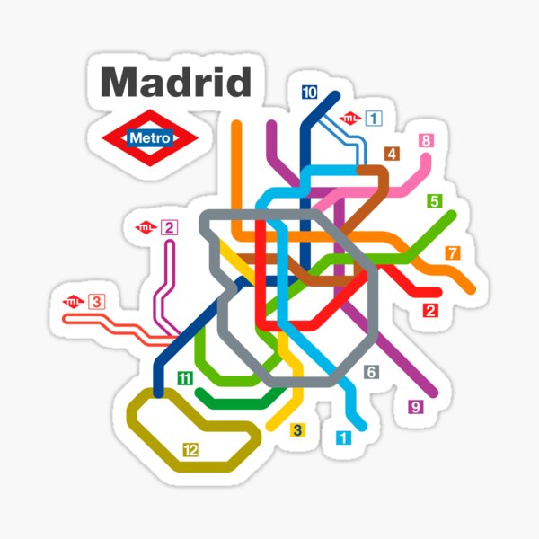 Artikel-Vorschau von Diagramm der U-Bahn Madrid, designt und verkauft von shbubble1.