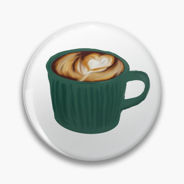 Item preview, Cute Latte Art Coffee Cup Green Ceramic Mug Aesthetic designed and sold by Lemonbelle Shoppe.