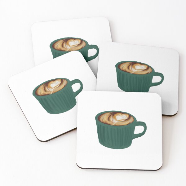 Item preview, Cute Latte Art Coffee Cup Green Ceramic Mug Aesthetic designed and sold by Lemonbelle Shoppe.