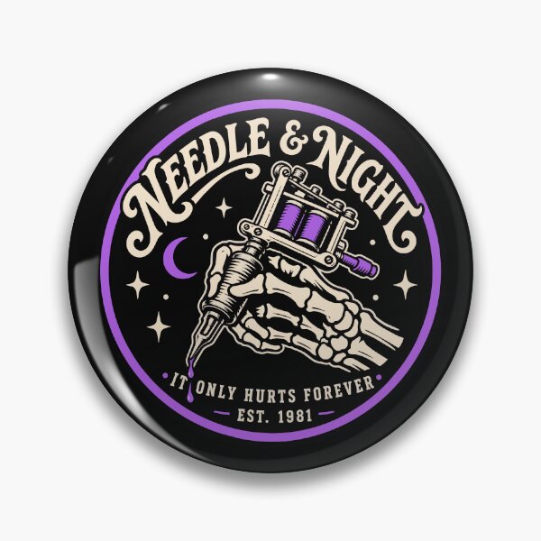 Item preview, Halloween Needle And Night Tattoo Shop Skeleton Hand designed and sold by Uglyandcute.