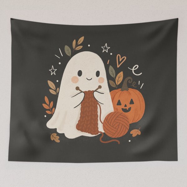 Item preview, Cute knitting Halloween Ghost designed and sold by OHBOY! Handmade.