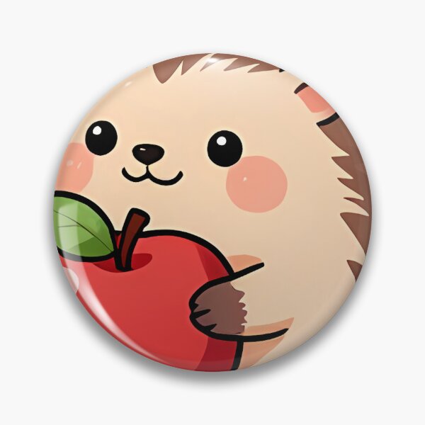 Item preview, Cute Hedgehog Hugging Giant Honeycrisp Apple designed and sold by pumsquare.