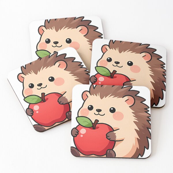 Item preview, Cute Hedgehog Hugging Giant Honeycrisp Apple designed and sold by pumsquare.