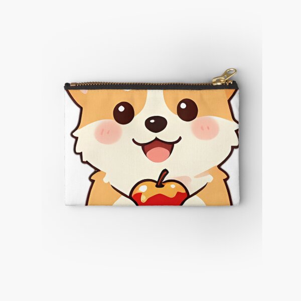 Item preview, Cute Corgi Puppy with Delicious Caramel Dipped Apple designed and sold by pumsquare.