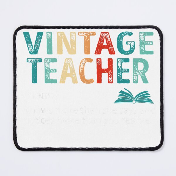 Item preview, Vintage teacher noun knows more than she says notices Men Women Kids T-Shirt designed and sold by gidget-gadget.