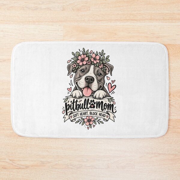 Item preview, Pitbull Mom Soft Heart Block Head designed and sold by tollaru.