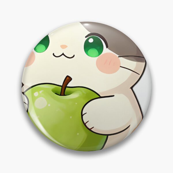 Item preview, Cute Calico Kitten Hugging Crisp Green Granny Smith Apple designed and sold by pumsquare.