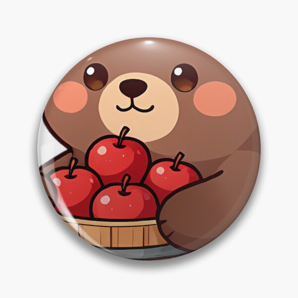 Item preview, Cute Brown Bear Cub with Oak Wood Apple Bucket designed and sold by pumsquare.
