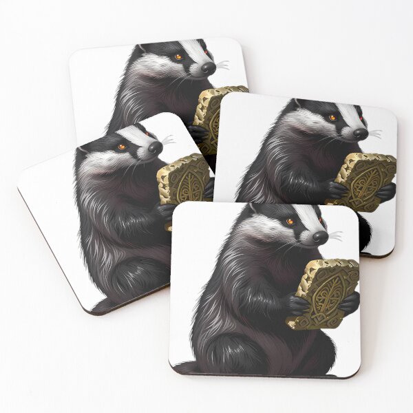 Item preview, Gothic Shadow Badger Herbologist designed and sold by IllumeInk.