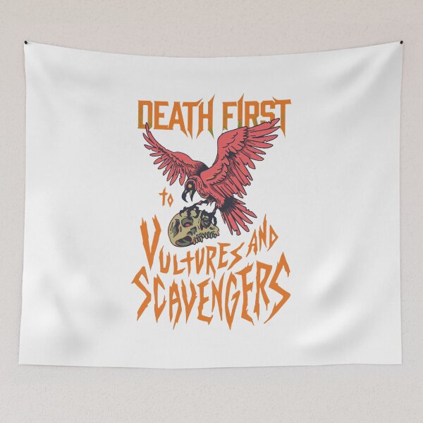 Item preview, Death First Vultures Scavengers Bird Skull designed and sold by SEAHOSFOR.
