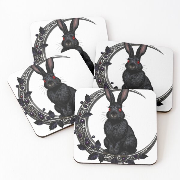 Item preview, Gothic Black Hare Moon Scout designed and sold by IllumeInk.