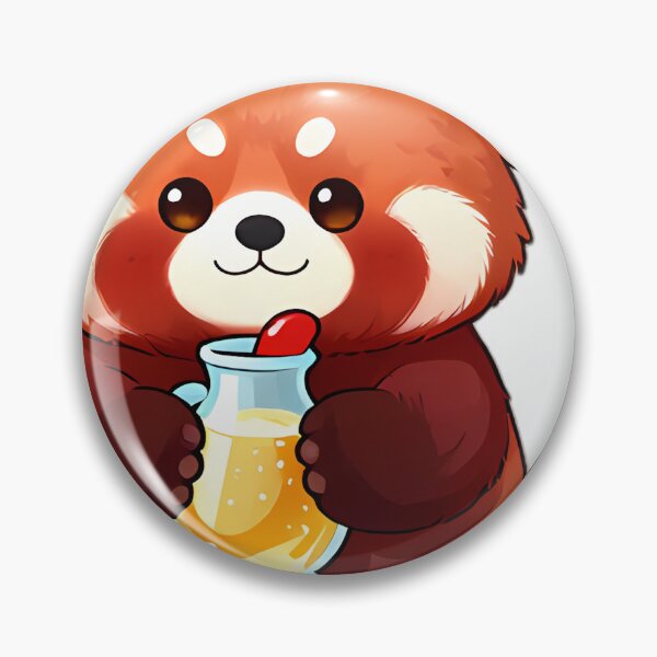 Item preview, Cute Red Panda with Sparkling Apple Cider Flagon designed and sold by pumsquare.