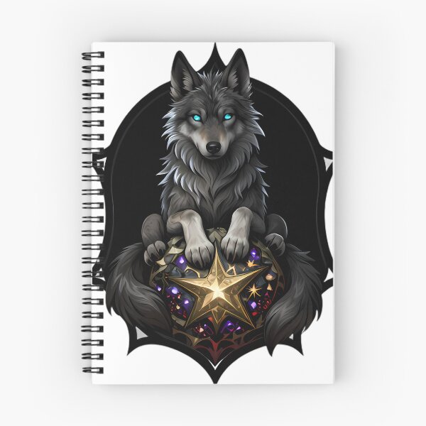 Item preview, Gothic Wolf Pup Star Seeker designed and sold by IllumeInk.
