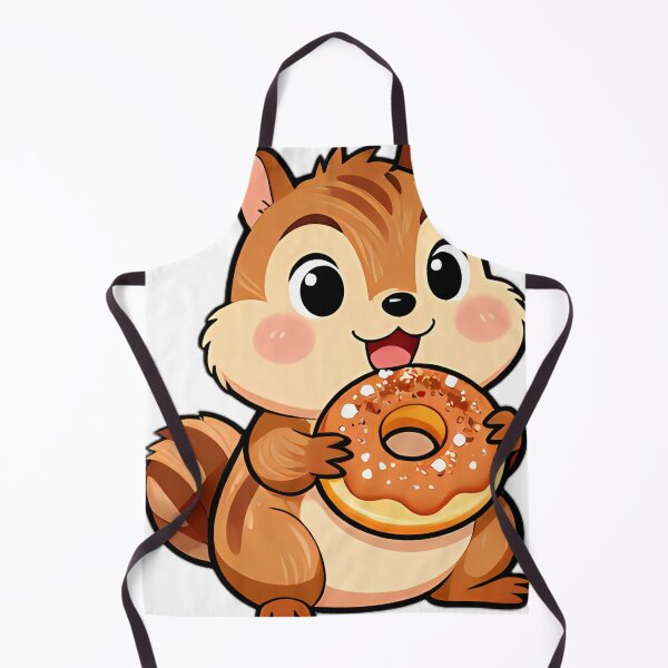 Item preview, Cute Little Chipmunk with Glazed Apple Cider Donut designed and sold by pumsquare.