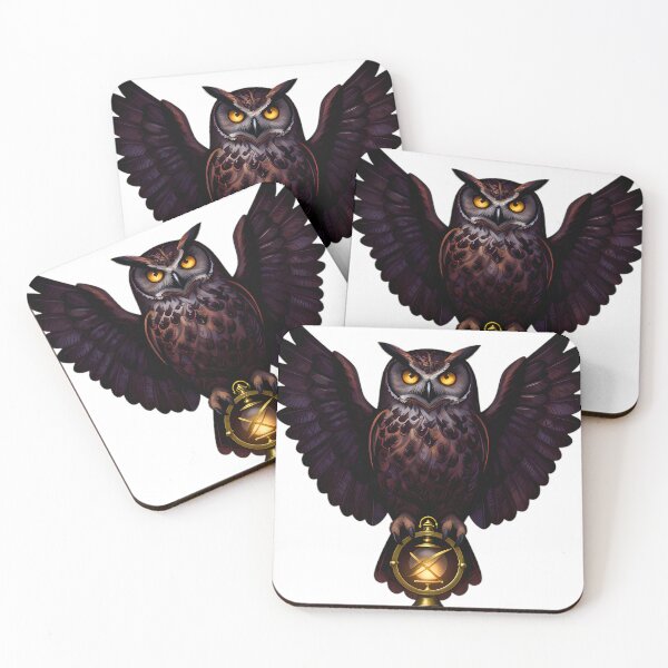 Item preview, Gothic Great Horned Owl Sentinel designed and sold by IllumeInk.