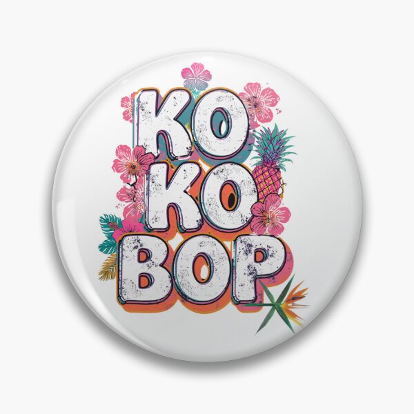 Artikelvorschau, EXO Ko Ko Bop Retro 70er Jahre psychedelische tropische Hawaii-Grafik entworfen und verkauft von Gameshalah's Designs Hub.