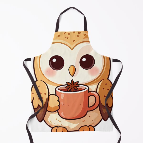 Item preview, Cute Baby Barn Owl with Warm Spiced Cider Ceramic Cup designed and sold by pumsquare.