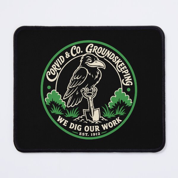 Item preview, Halloween Corvid And Co Groundskeeping Raven Shovel Dark Humor designed and sold by Uglyandcute.