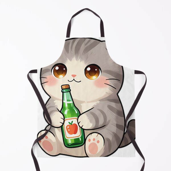 Item preview, Cute Scottish Fold Kitten with Farmhouse Sparkling Cider Bottle designed and sold by pumsquare.