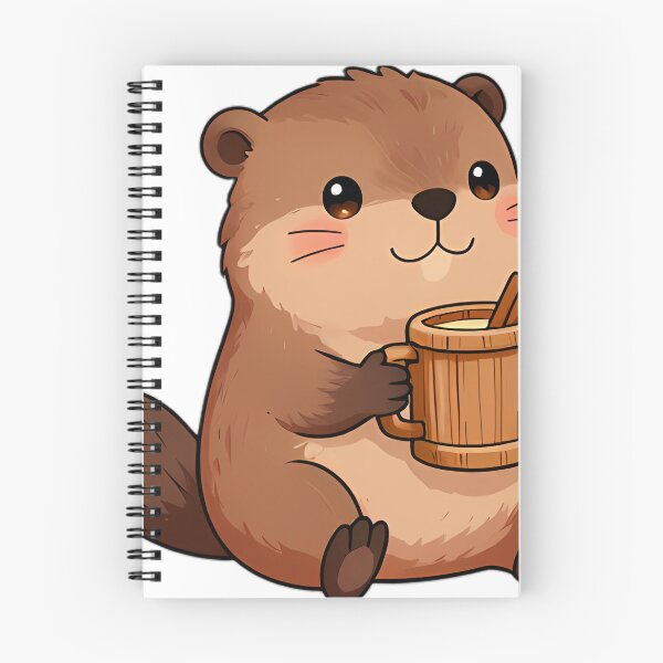 Item preview, Cute Baby Beaver with Carved Wooden Spiced Cider Tankard designed and sold by pumsquare.