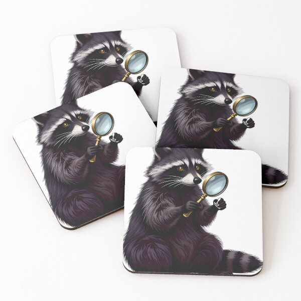 Item preview, Gothic Midnight Raccoon Scavenger designed and sold by IllumeInk.