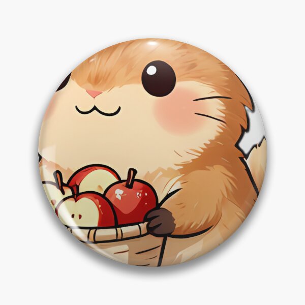 Item preview, Cute Dormouse with Miniature Basket of Spiced Apple Slices designed and sold by pumsquare.
