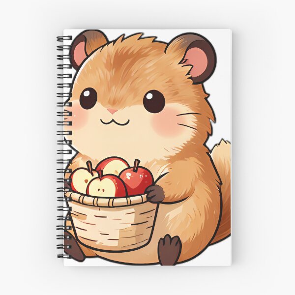 Item preview, Cute Dormouse with Miniature Basket of Spiced Apple Slices designed and sold by pumsquare.