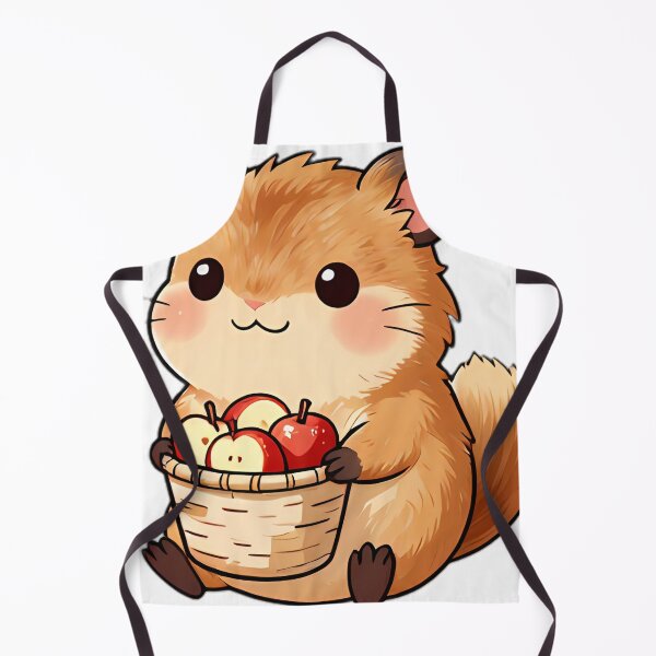 Item preview, Cute Dormouse with Miniature Basket of Spiced Apple Slices designed and sold by pumsquare.