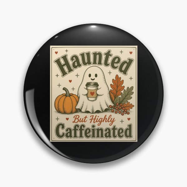 Item preview, Haunted But Highly Caffeinated Ghost Halloween Coffee Lover designed and sold by FestivityFinds.