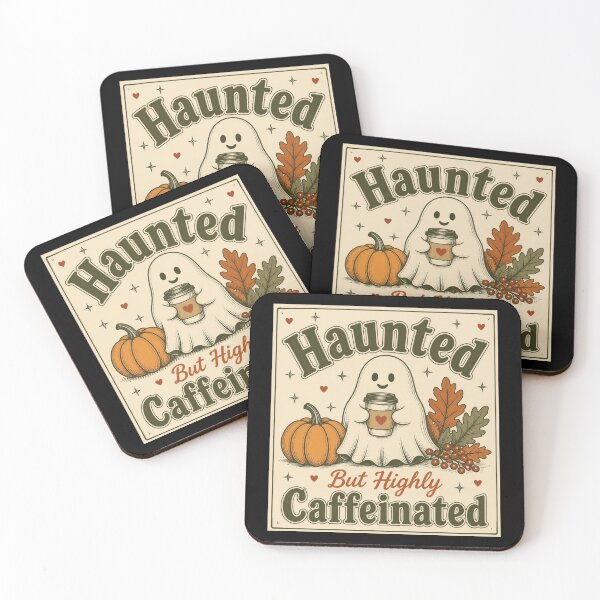 Item preview, Haunted But Highly Caffeinated Ghost Halloween Coffee Lover designed and sold by FestivityFinds.