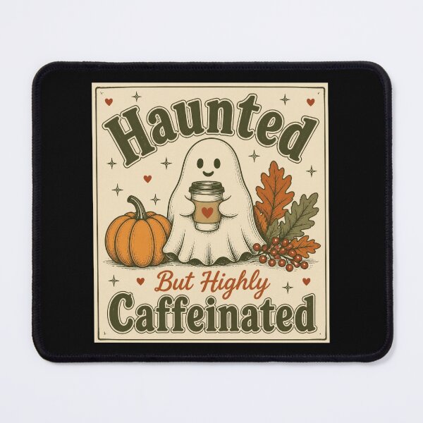Item preview, Haunted But Highly Caffeinated Ghost Halloween Coffee Lover designed and sold by FestivityFinds.