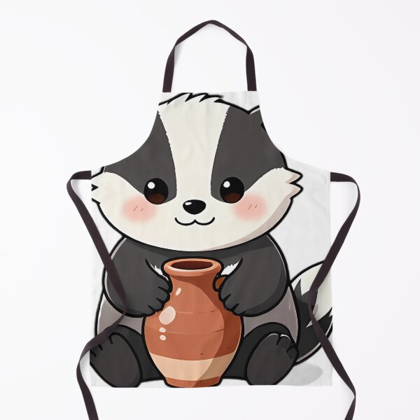 Item preview, Cute Baby Badger with Earthenware Orchard Cider Jug designed and sold by pumsquare.
