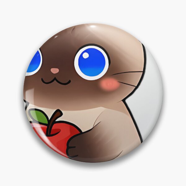 Item preview, Cute Siamese Kitten Hugging Deep Red Rome Apple designed and sold by pumsquare.
