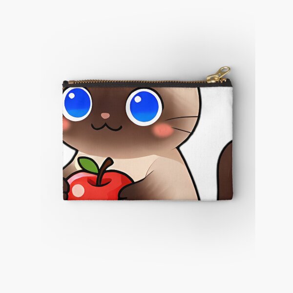 Item preview, Cute Siamese Kitten Hugging Deep Red Rome Apple designed and sold by pumsquare.