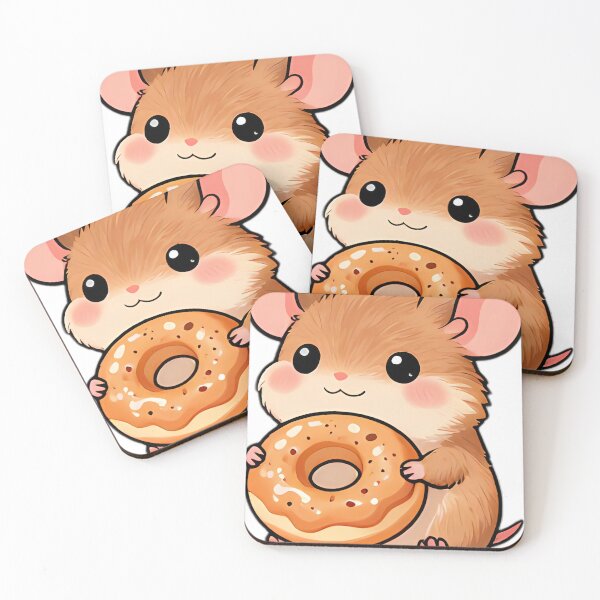 Item preview, Cute Wood Mouse Hugging Spiced Apple Cider Donut designed and sold by pumsquare.