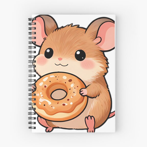 Item preview, Cute Wood Mouse Hugging Spiced Apple Cider Donut designed and sold by pumsquare.