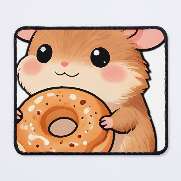 Item preview, Cute Wood Mouse Hugging Spiced Apple Cider Donut designed and sold by pumsquare.