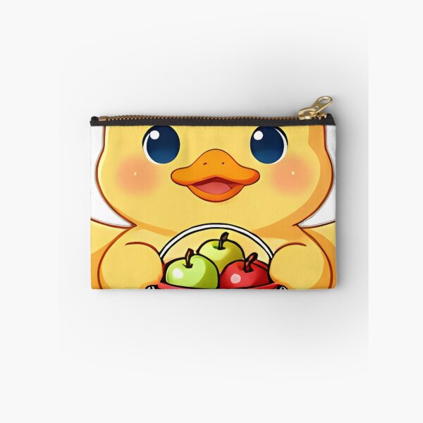 Item preview, Cute Yellow Duckling with Mini Red Apple Harvest Bucket designed and sold by pumsquare.