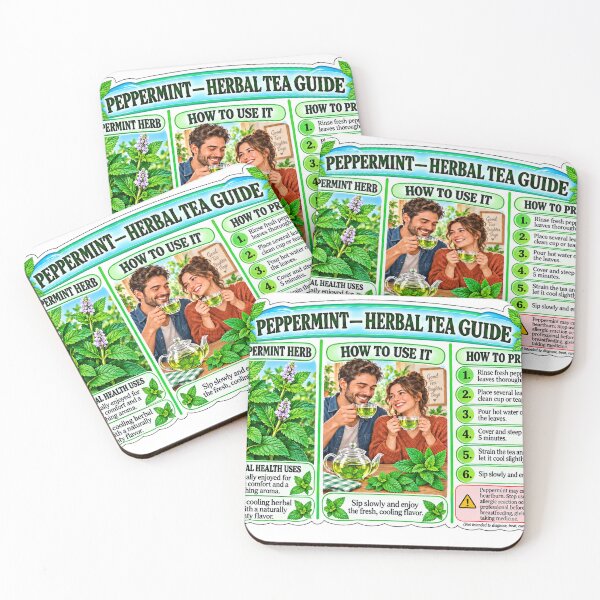 Item preview, Peppermint Herbal Tea Preparation Guide designed and sold by New Wave Artworks & Odds &Ends.
