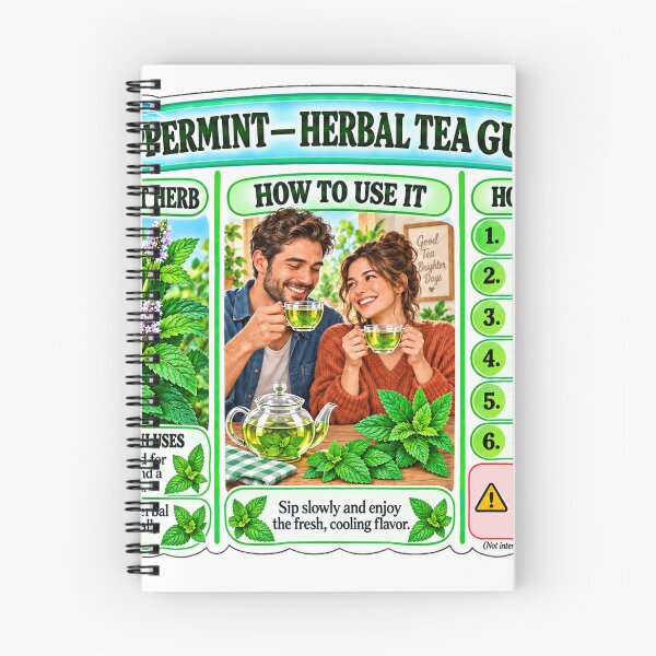Item preview, Peppermint Herbal Tea Preparation Guide designed and sold by New Wave Artworks & Odds &Ends.