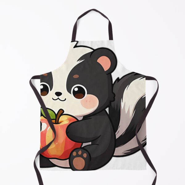 Item preview, Cute Baby Skunk Hugging Striped Fuji Apple designed and sold by pumsquare.