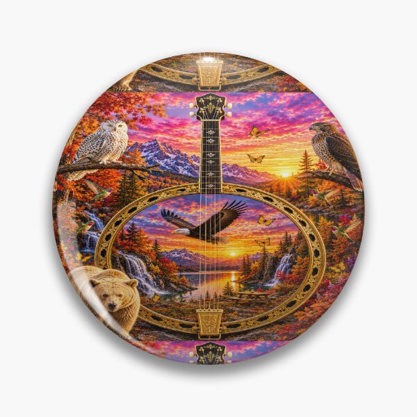 Item preview, Banjo in Vibrant Nature Scene designed and sold by InezPhotography.