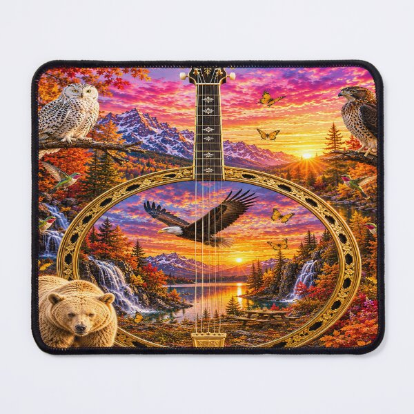 Item preview, Banjo in Vibrant Nature Scene designed and sold by InezPhotography.