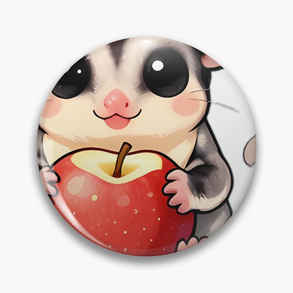 Item preview, Cute Sugar Glider Hugging Sweet Red Apple Wedge designed and sold by pumsquare.