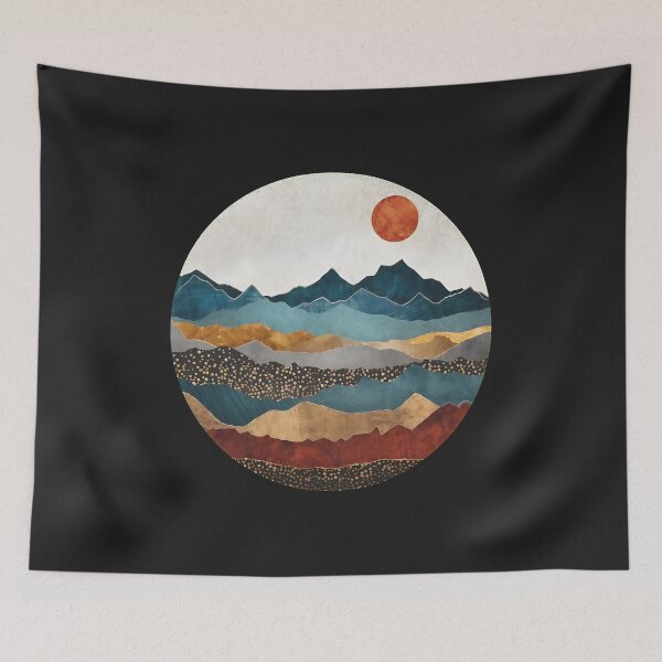 Item preview, Abstract Mountain Circle Sun Landscape designed and sold by ANNEINGTON.
