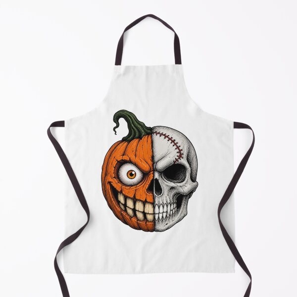 Item preview, Pumpkin Skull Halloween Horror Face Stitched Jack-o’-Lantern designed and sold by FestivityFinds.