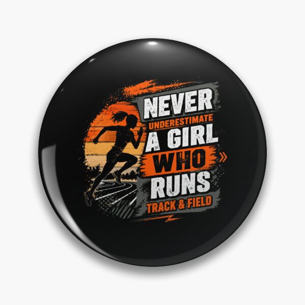 Item preview, Never Underestimate A Girl Who Runs Track & Field Female Runner Athlete designed and sold by SkeletonsDanger.