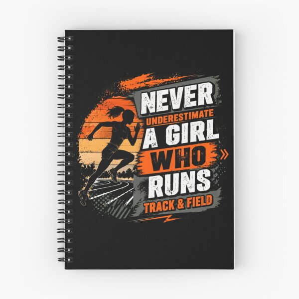 Item preview, Never Underestimate A Girl Who Runs Track & Field Female Runner Athlete designed and sold by SkeletonsDanger.